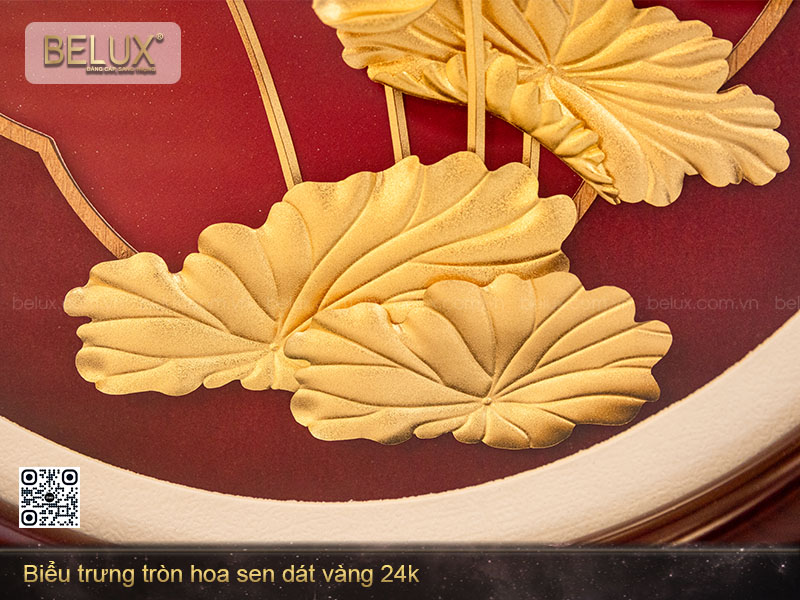 Biểu Trưng Tròn Hoa Sen Dát Vàng